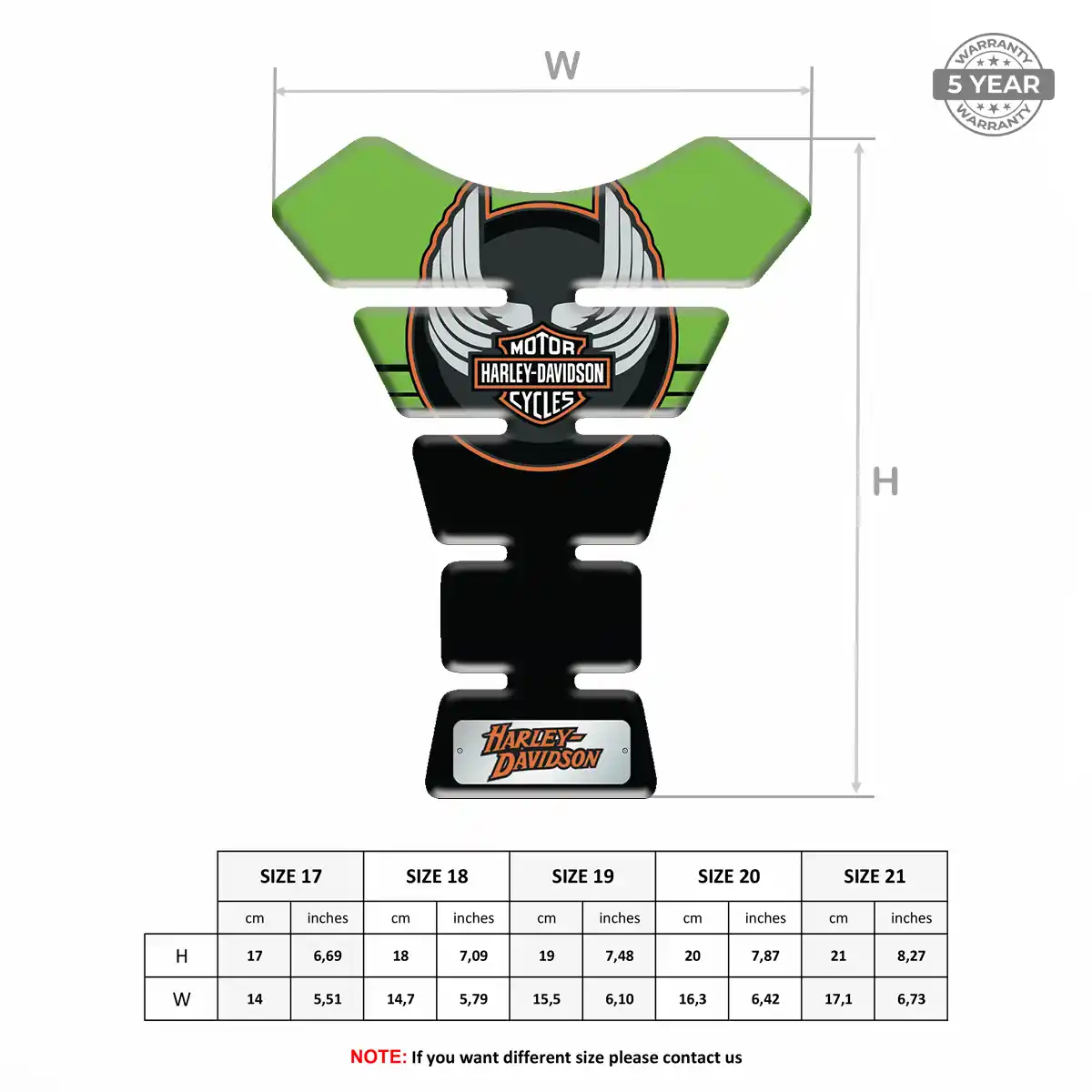 Harley Tank Fuse Protector Motorbike Superior Craft