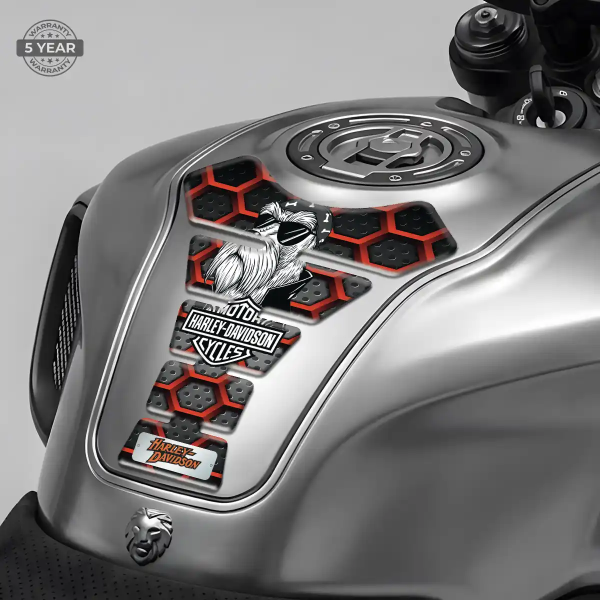 Harley Tank Fuse Protector Motorcycle Elite Finish