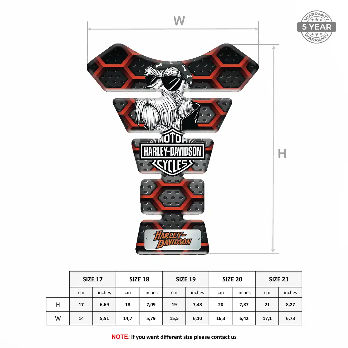 Harley Tank Fuse Protector Motorcycle Elite Finish