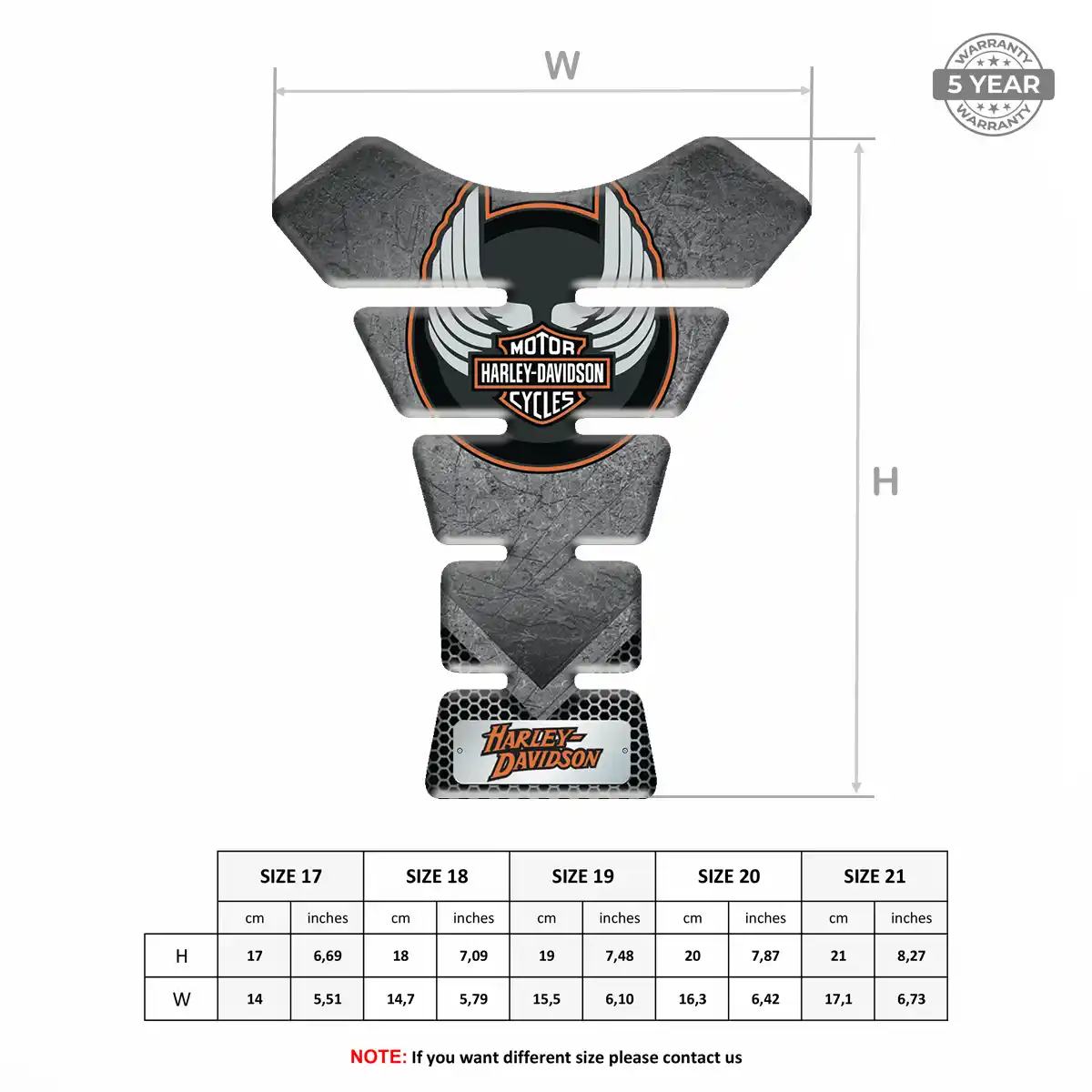 Harley Tank Fuse Protector Motorcycle Signature Grade