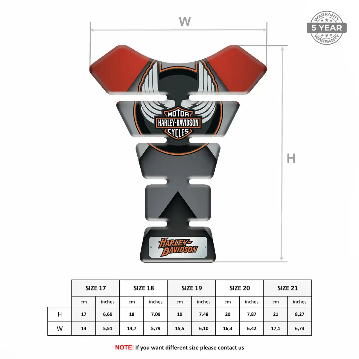 Harley Tank Grip Pad Elite Finish