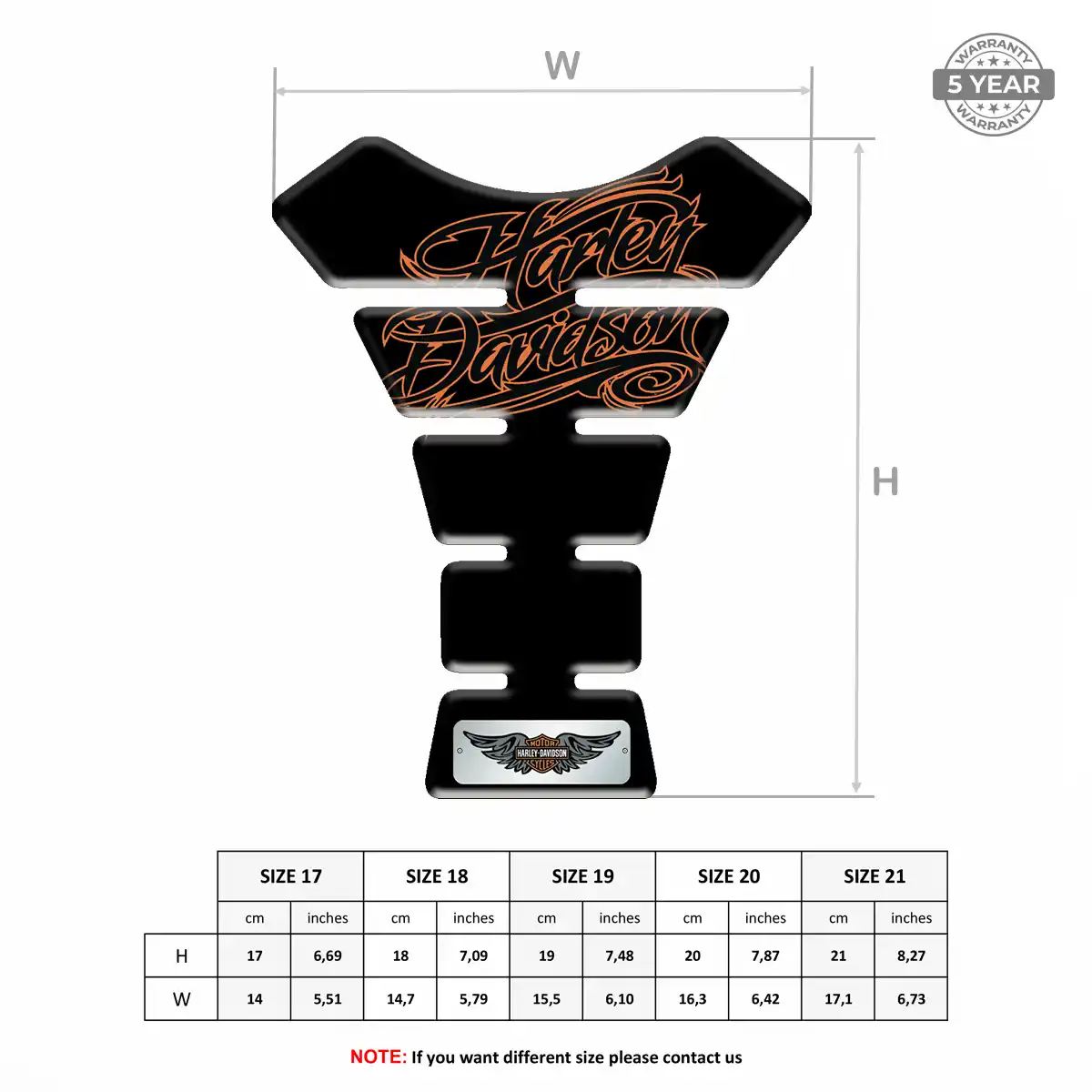 Harley Tank Grip Pad Superior Craft