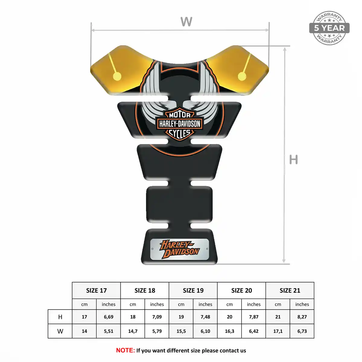 Harley Tank Guard Fuse Motorcycle Elite Finish