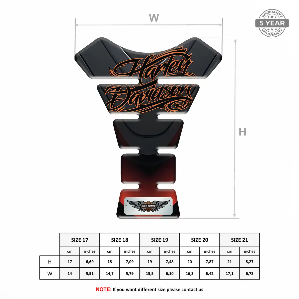 Harley Tank Guard Pad Motorbike Elite Finish