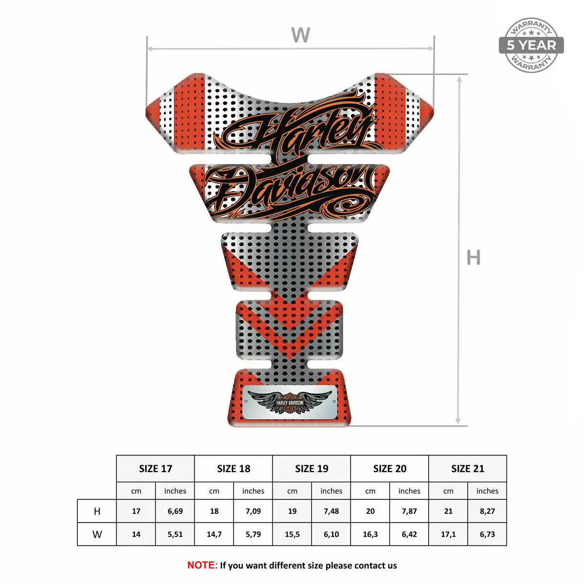 Harley Tank Guard Pad Motorbike Refined Design