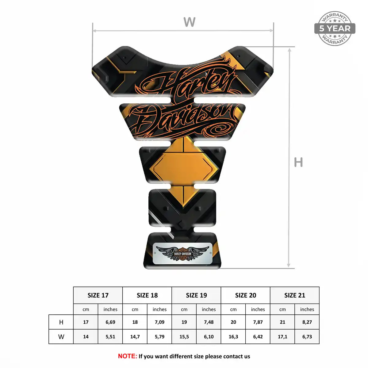 Harley Tank Guard Pad Motorbike Sleek Style