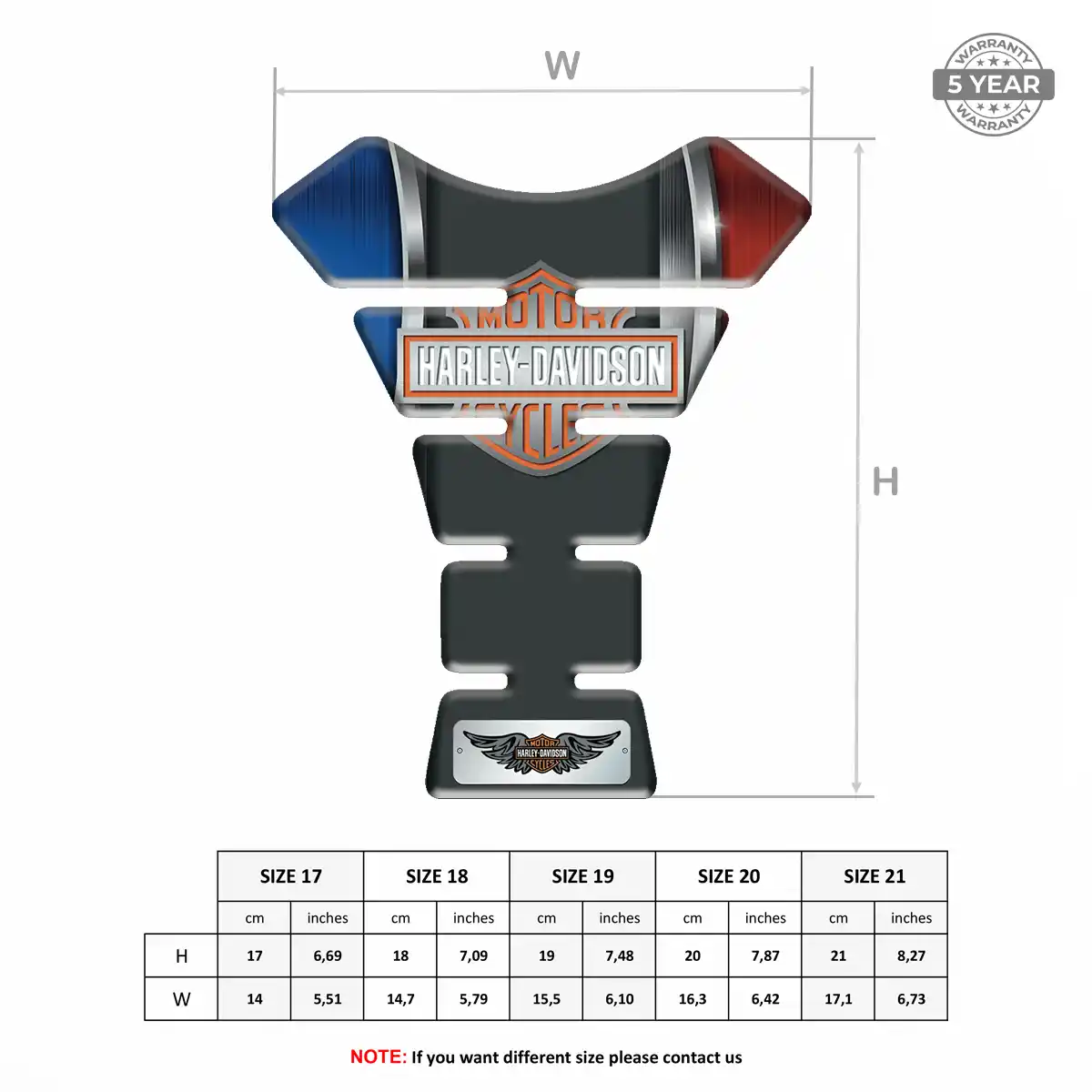 Harley Tank Guard Pad Motorcycle Refined Design