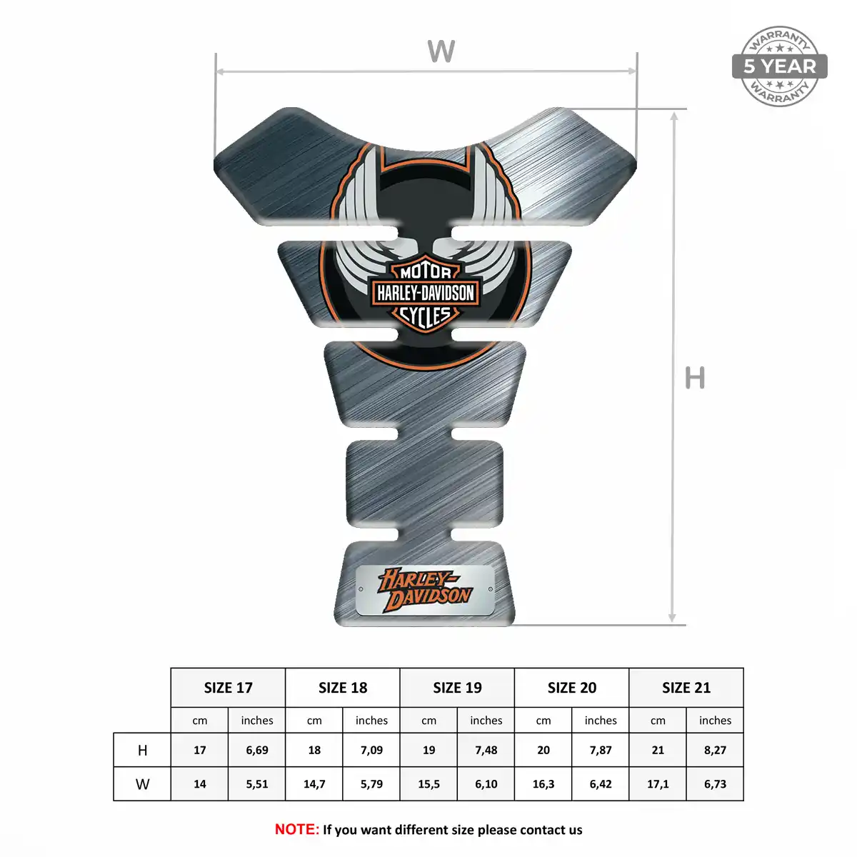 Harley Tank Guard Pad Motorcycle Signature Grade