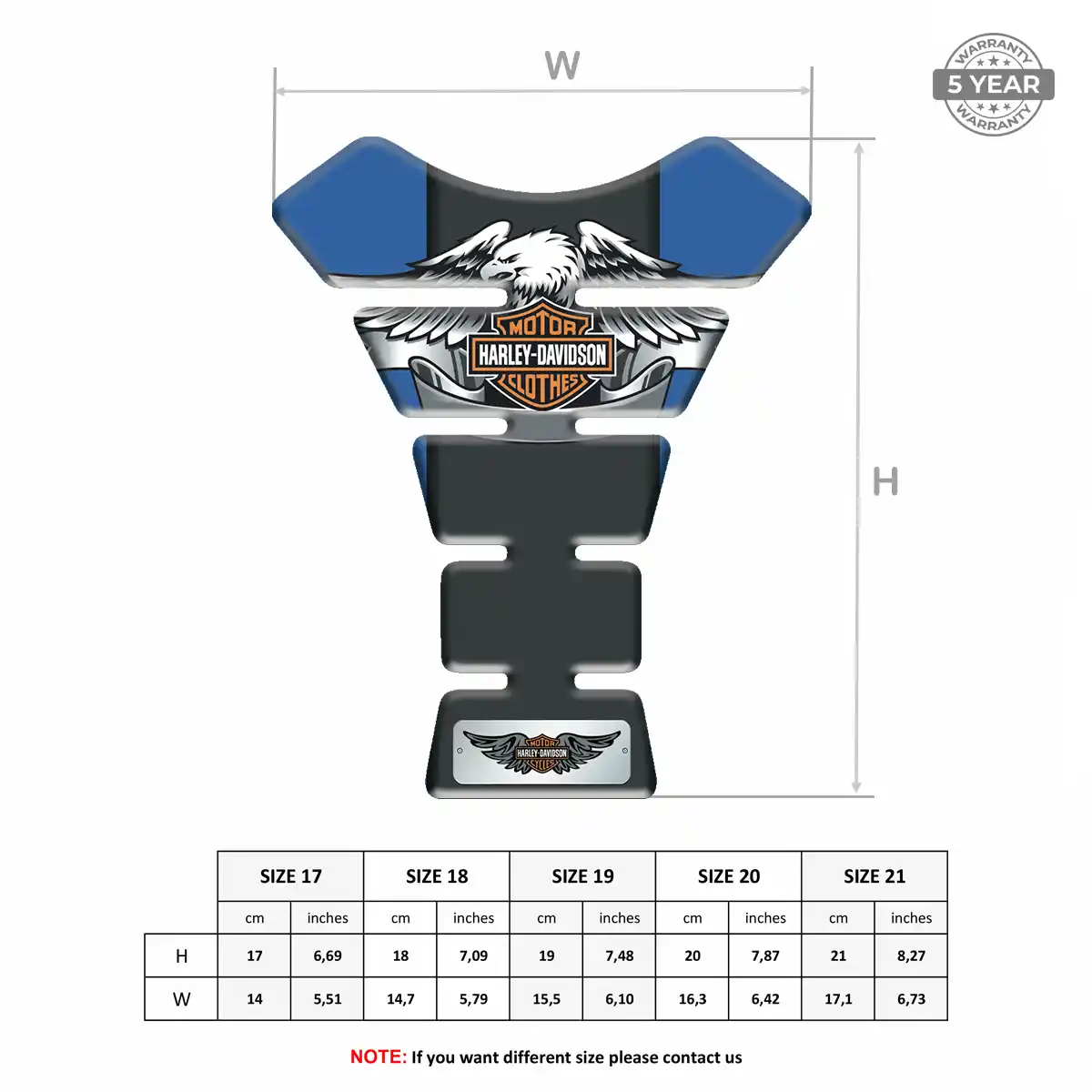 Harley Tank Guard Pad Motorcycle Superior Craft