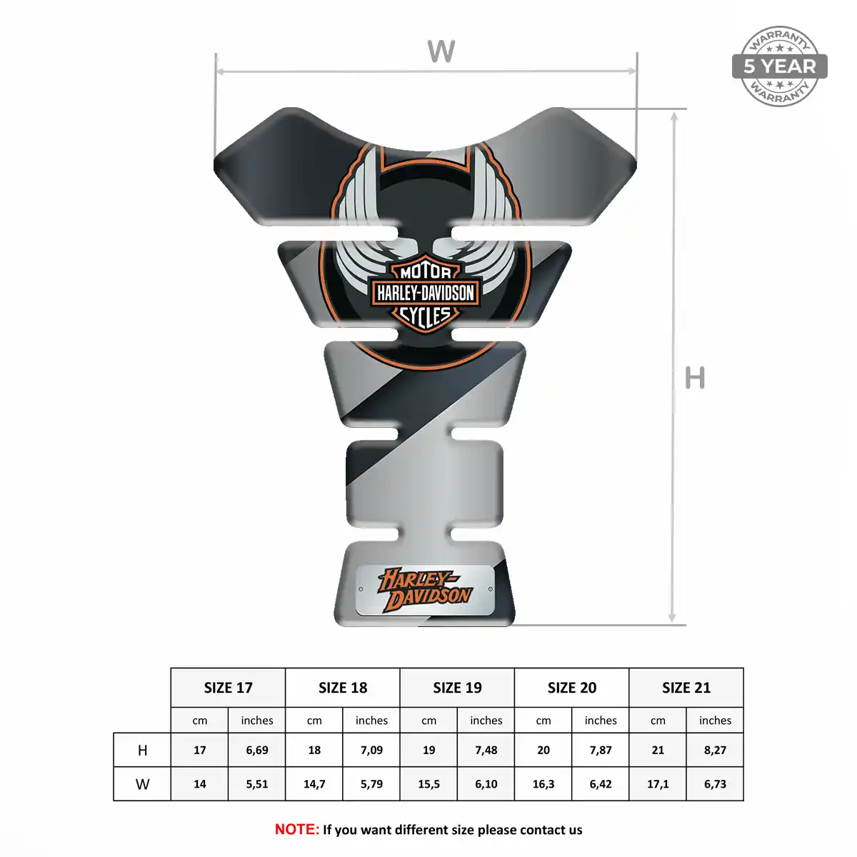Harley Tank Guard Pads Motorbike Prestige Line