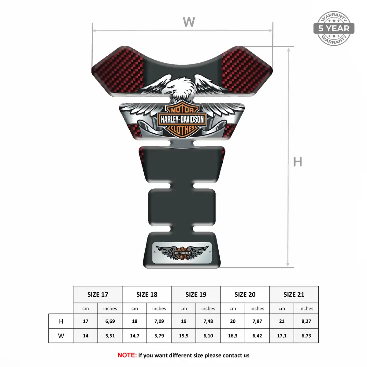 Harley Tank Guard Pads Motorbike Signature Grade