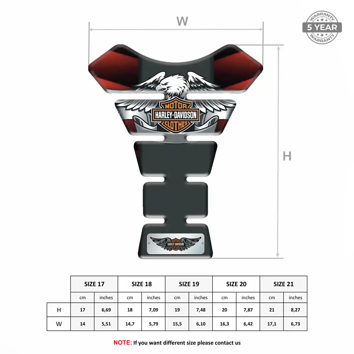 Harley Tank Guard Protector Motorcycle Elite Finish