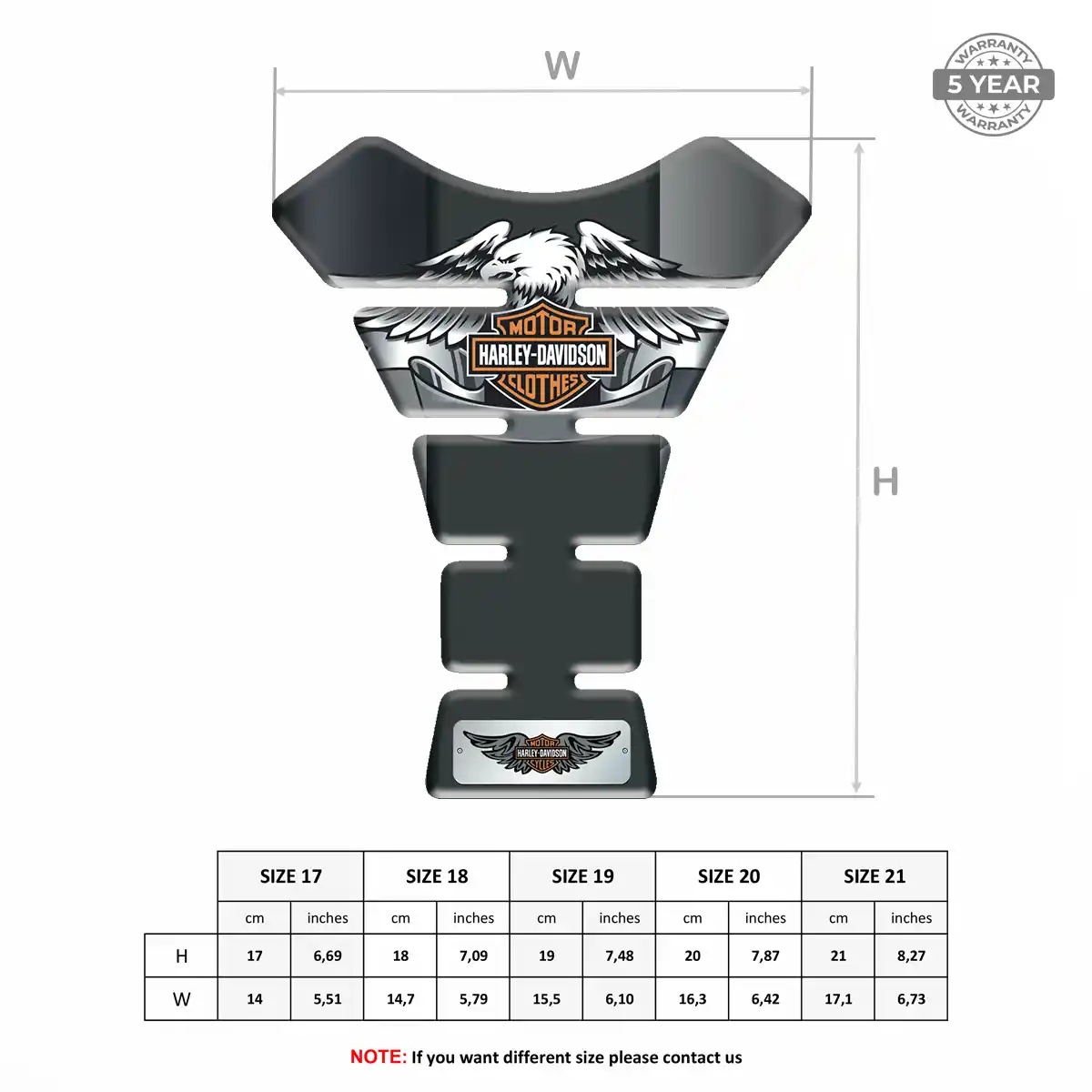 Harley Tank Guard Protector Motorcycle Prestige Line