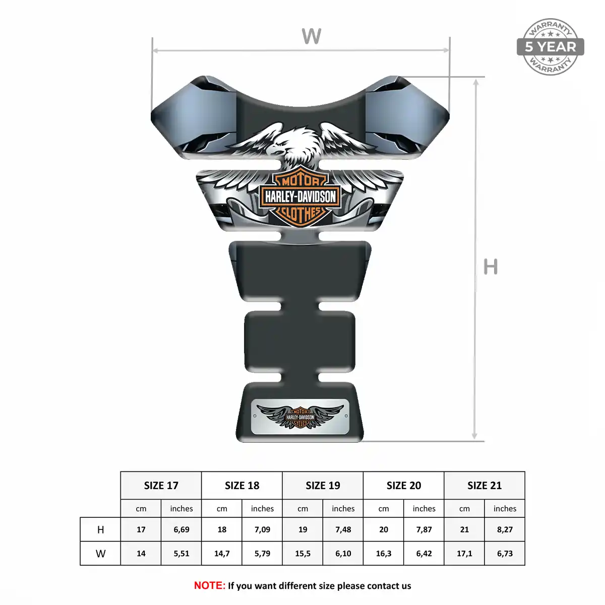 Harley Tank Pad Elite Finish