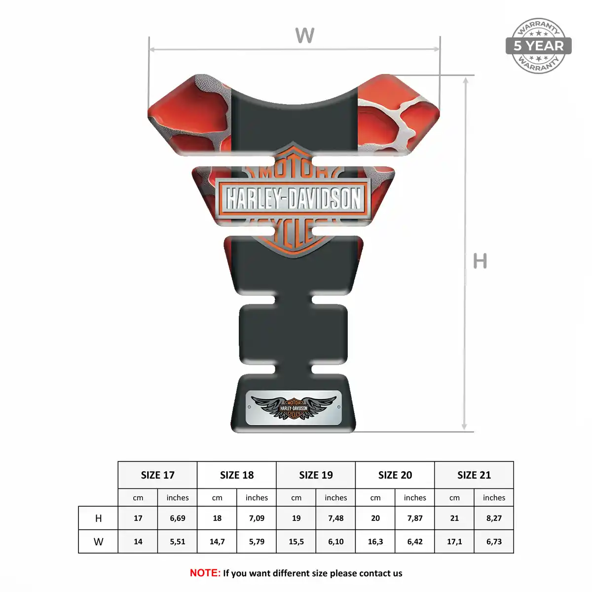 Harley Tank Pad Fuse Elite Finish
