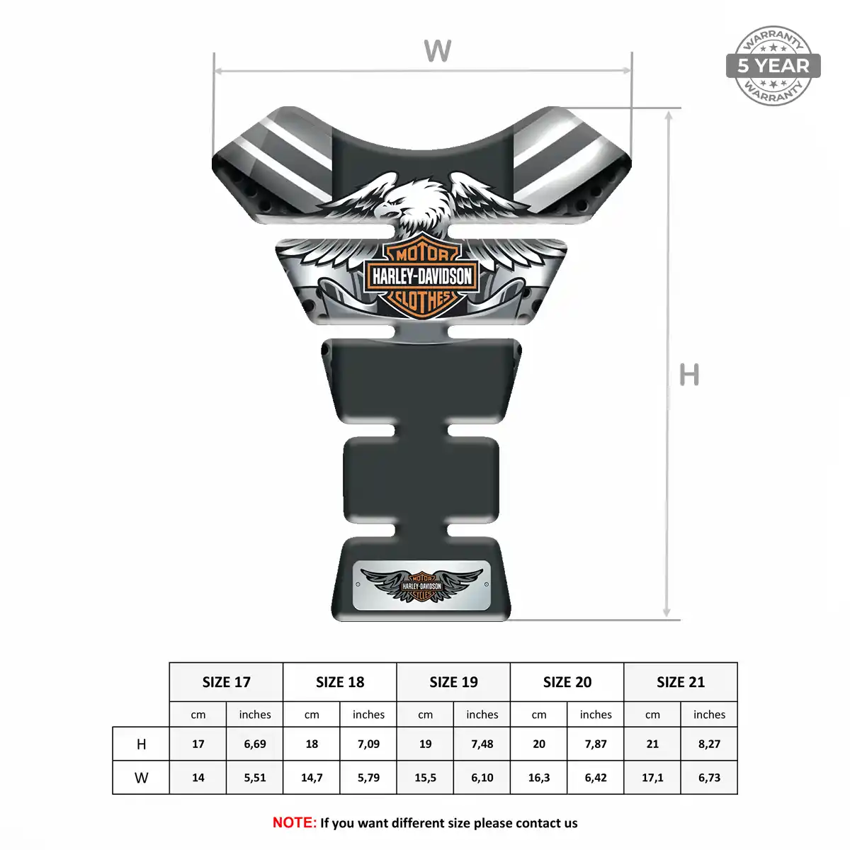 Harley Tank Pad Fuse Motorbike Signature Grade