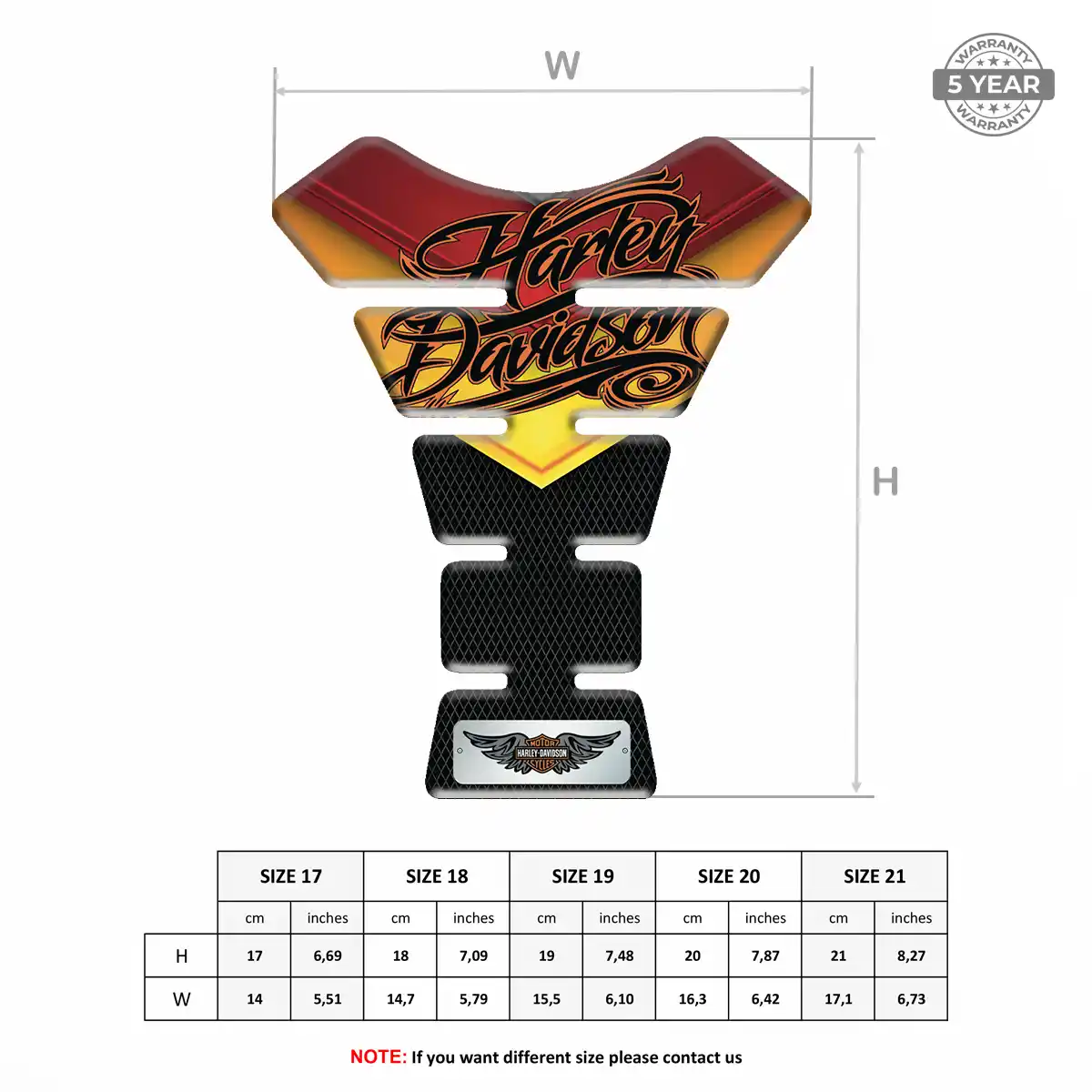 Harley Tank Pad Guard Elite Finish