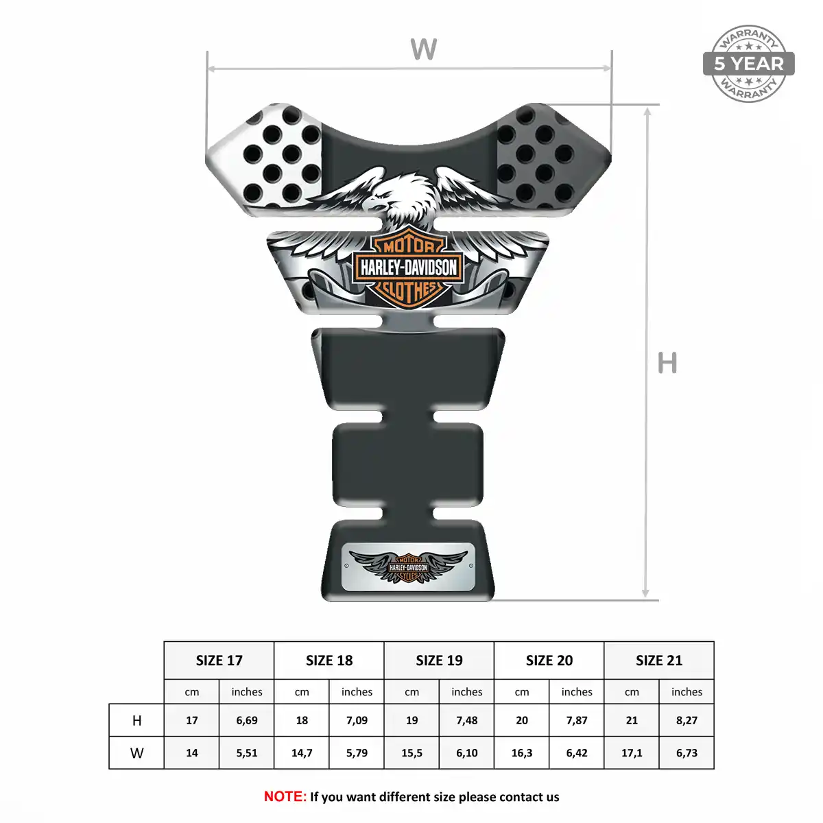 Harley Tank Pad Guard Motorbike Prestige Line