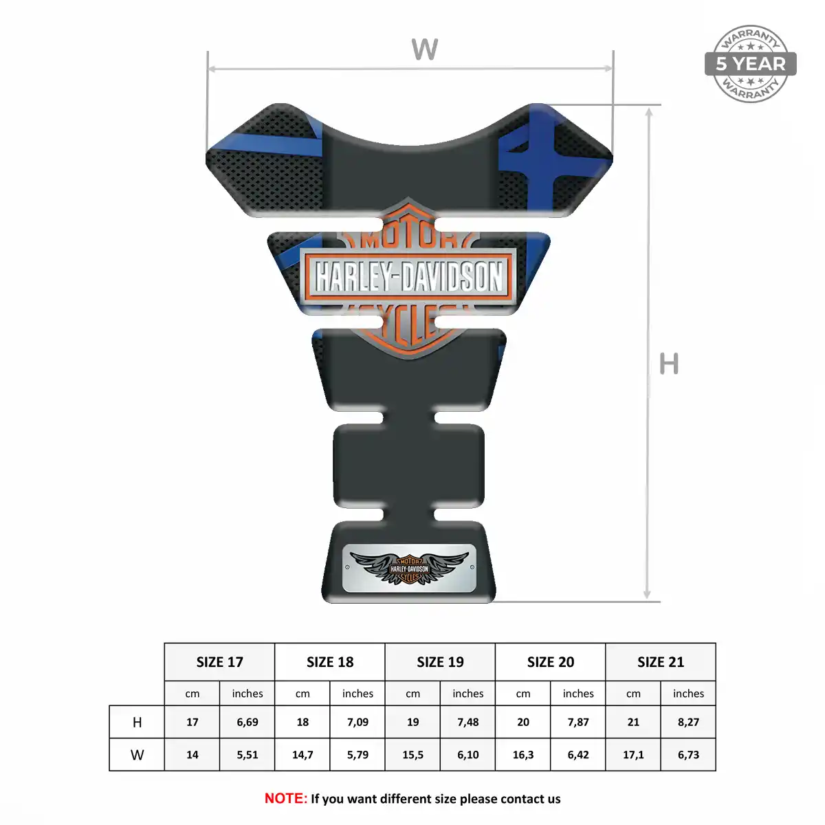 Harley Tank Pad Guard Motorbike Signature Grade
