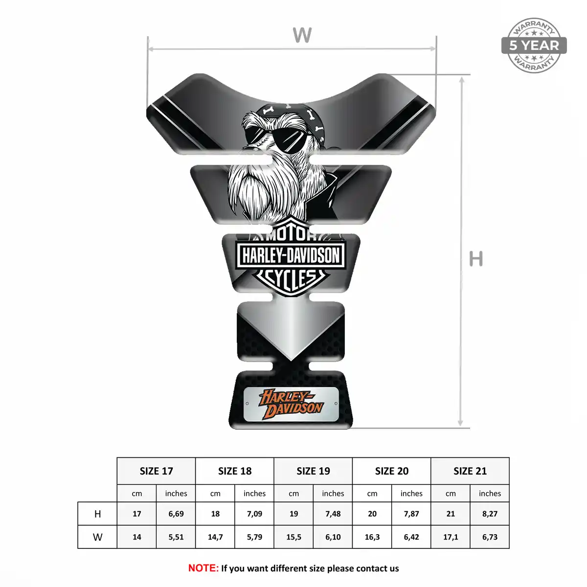 Harley Tank Pad Guard Motorcycle Signature Grade