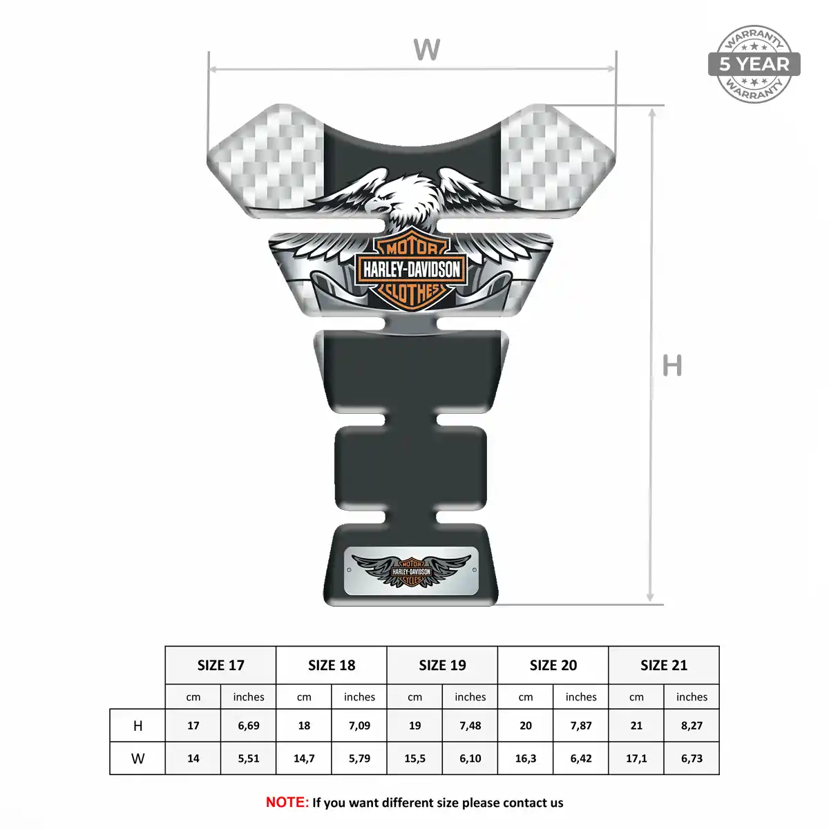 Harley Tank Pad Guard Motorcycle Superior Craft