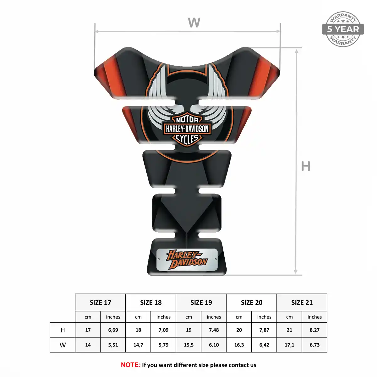 Harley Tank Pad Motorbike Elite Finish