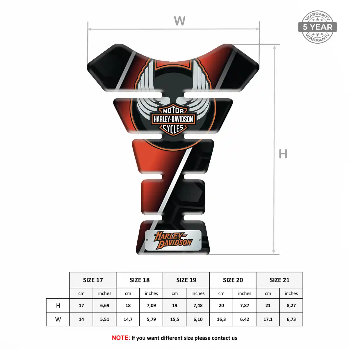 Harley Tank Pad Protector Elite Finish