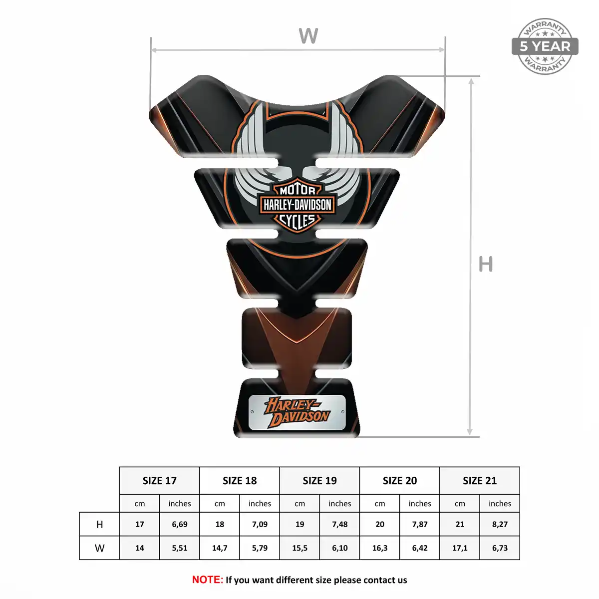 Harley Tank Pad Protector Motorbike Elite Finish