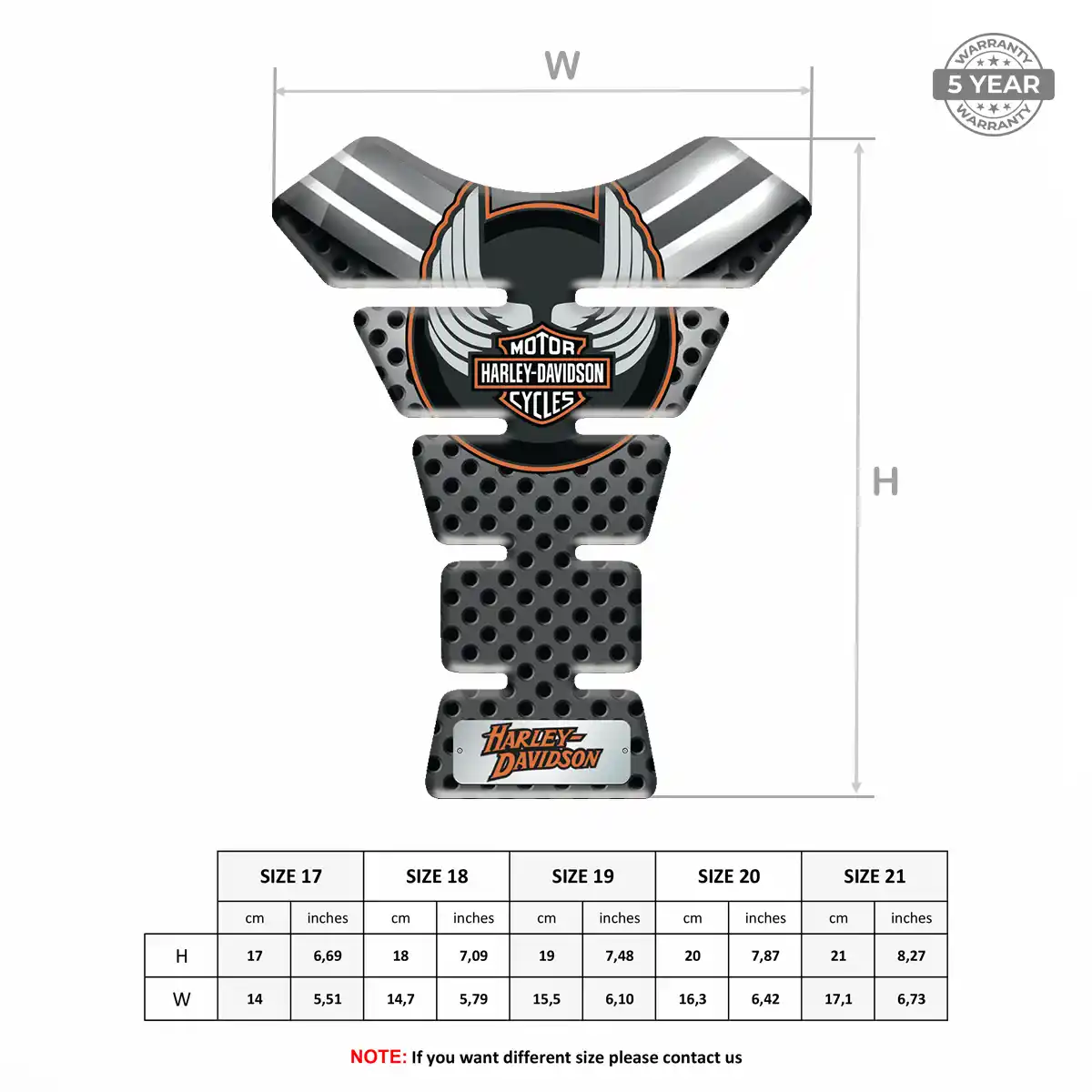Harley Tank Pad Protector Motorbike Prime Quality
