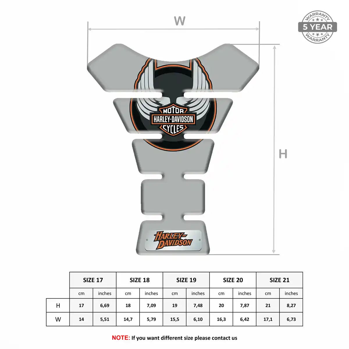 Harley Tank Pad Protector Motorbike Refined Design
