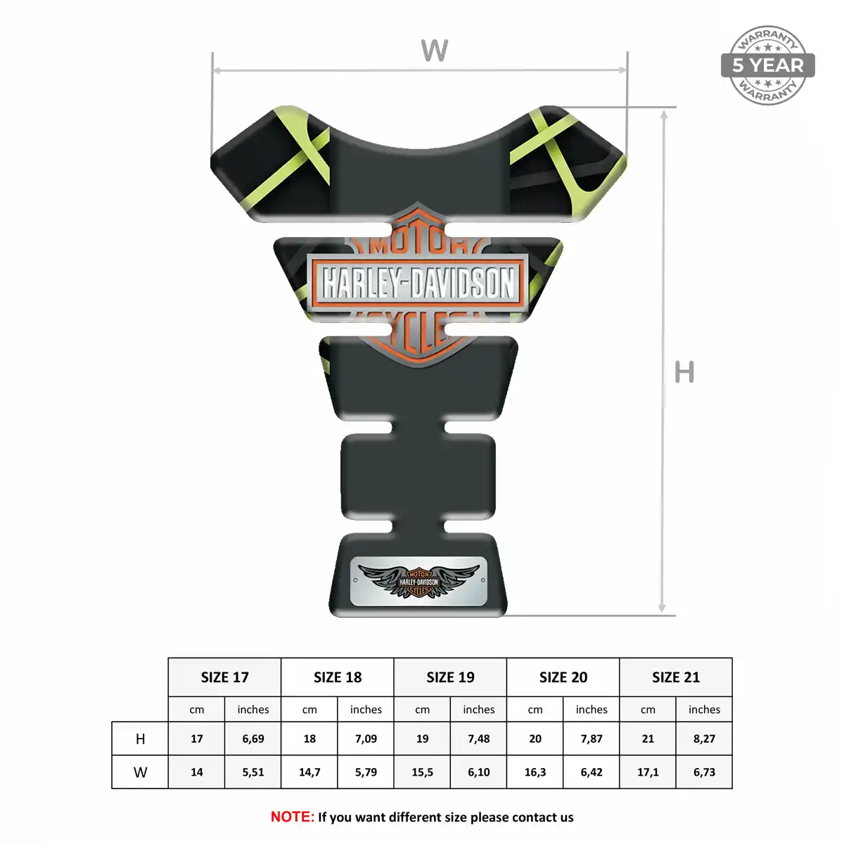 Harley Tank Pad Protector Motorcycle Elite Finish
