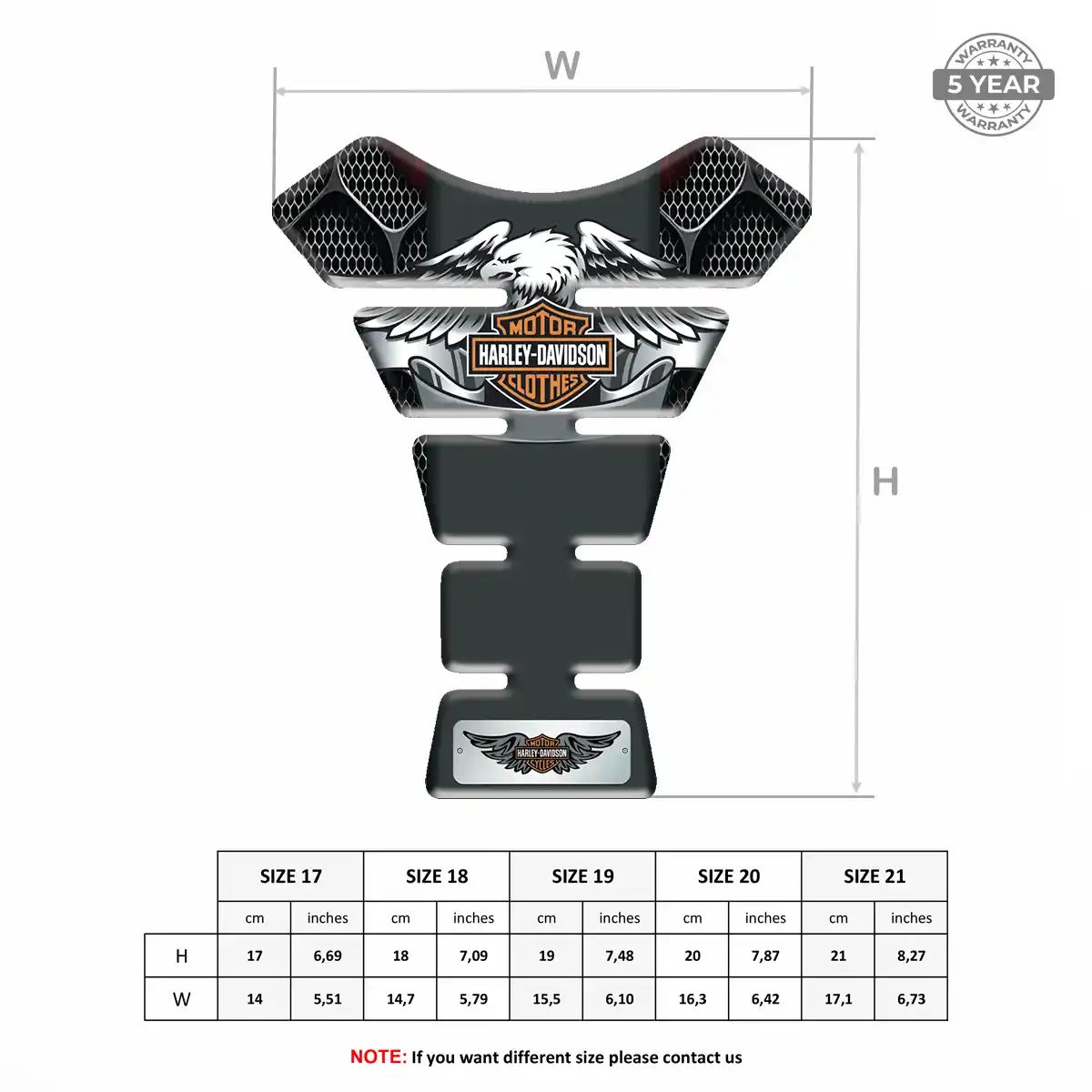 Harley Tank Pad Protector Motorcycle Prime Quality