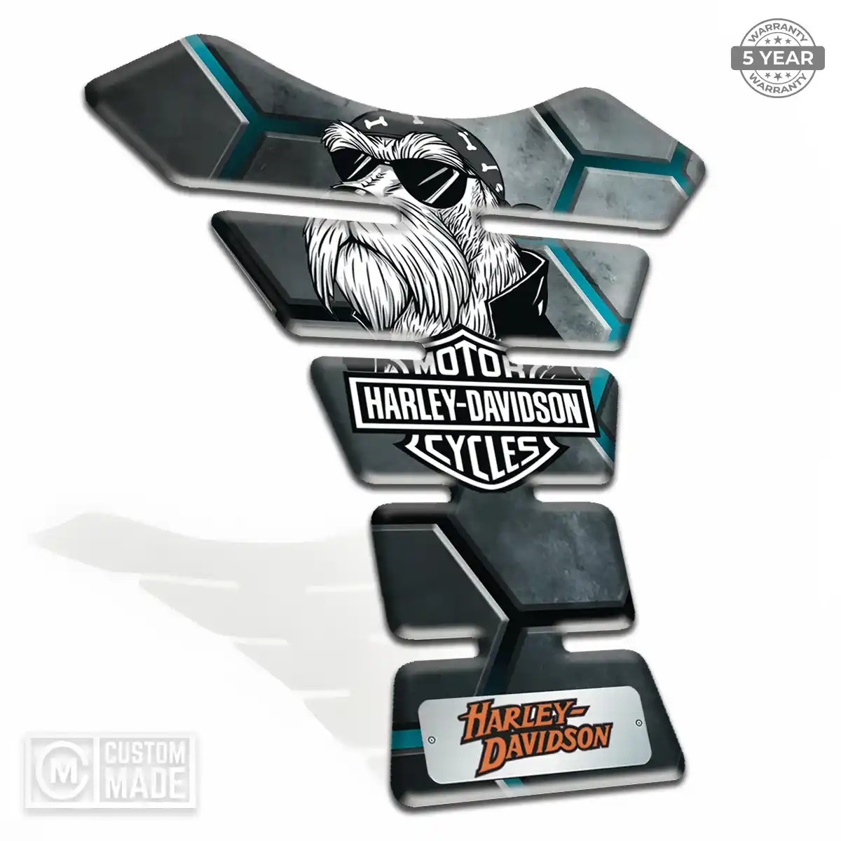 Harley Tank Pads Fuse Motorbike Elite Finish