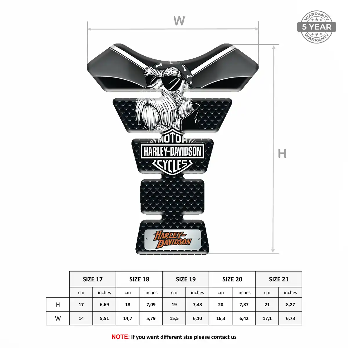Harley Tank Pads Fuse Motorcycle Signature Grade