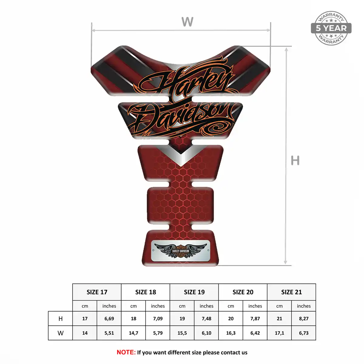 Harley Tank Pads Motorbike Elite Finish