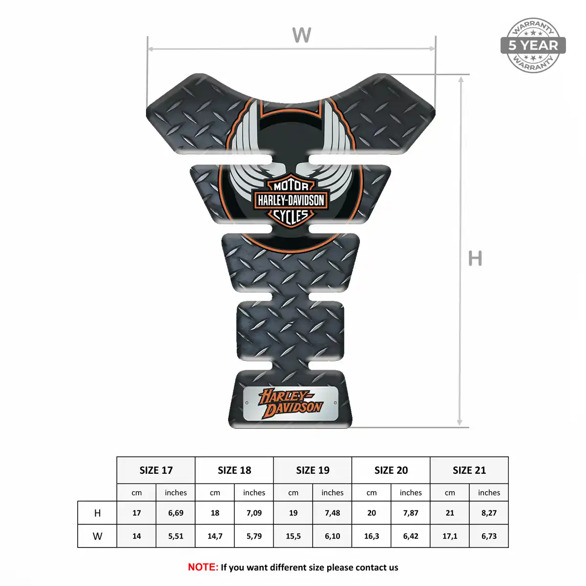 Harley Tank Pads Motorbike Signature Grade