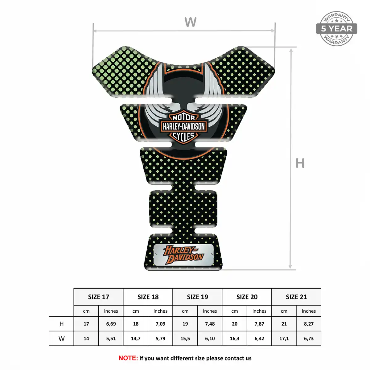 Harley Tank Pads Motorcycle Elite Finish