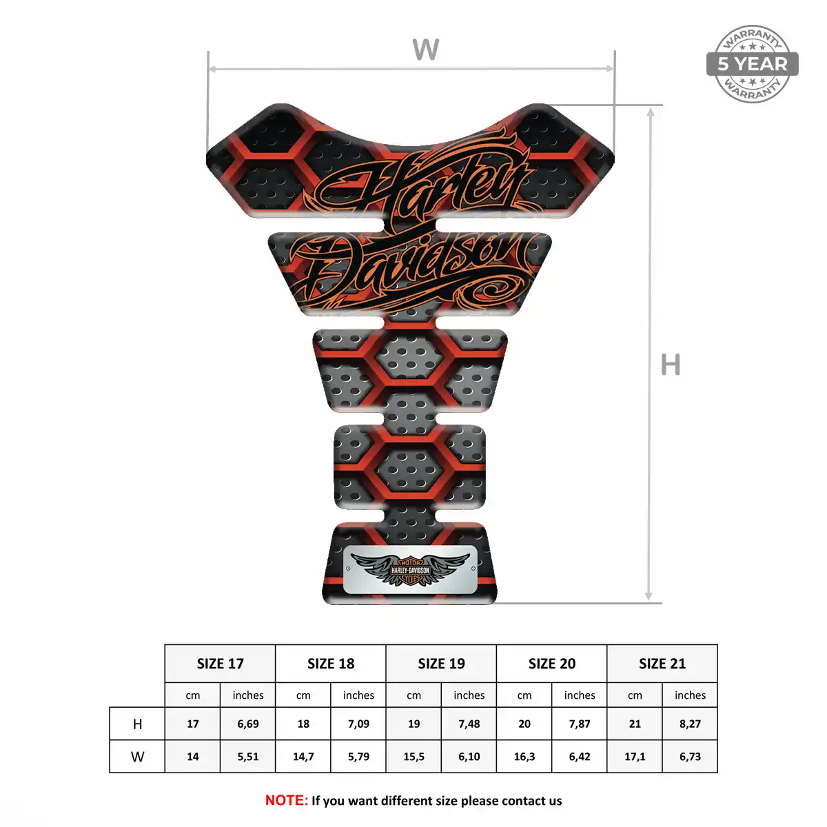 Harley Tank Pads Protector Elite Finish