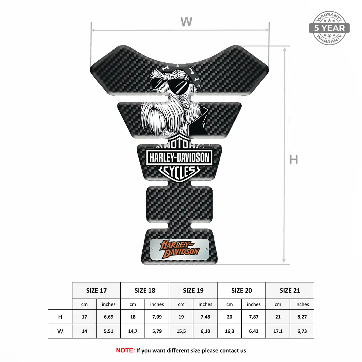 Harley Tank Pads Protector Motorbike Superior Craft