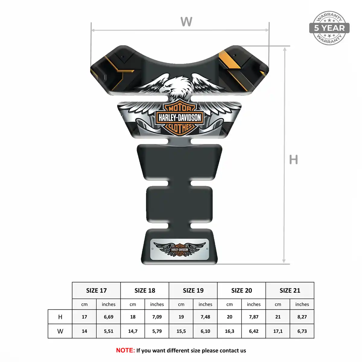 Harley Tank Pads Protector Motorcycle Elite Finish