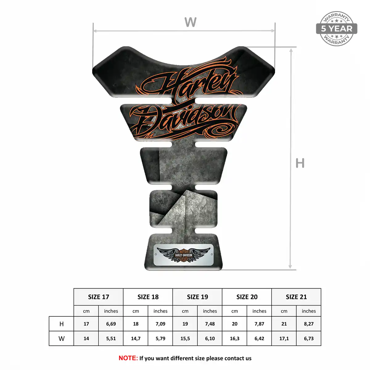 Harley Tank Protector Fuse Motorcycle Elite Finish