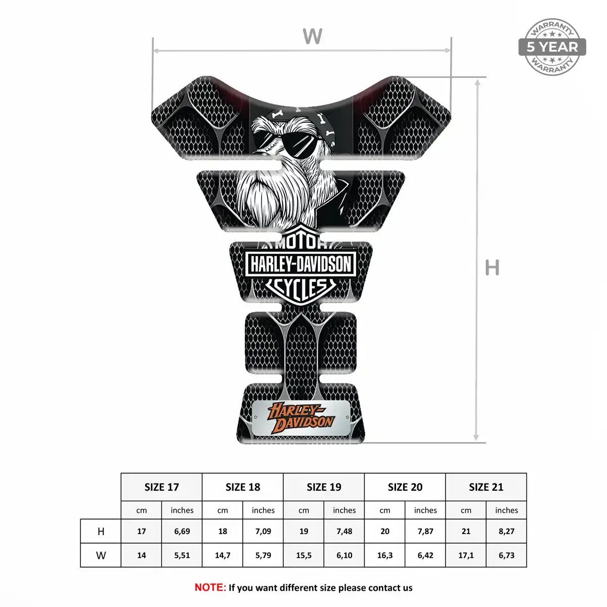 Harley Tank Protector Fuse Motorcycle Superior Craft