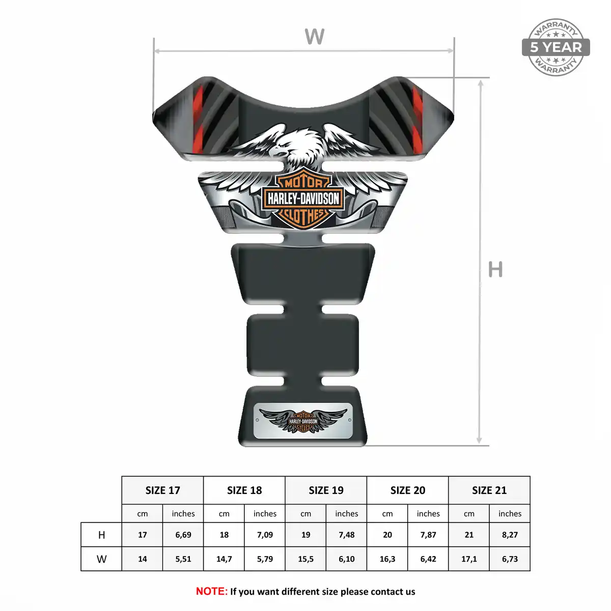 Harley Tank Protector Guard Motorcycle Elite Finish