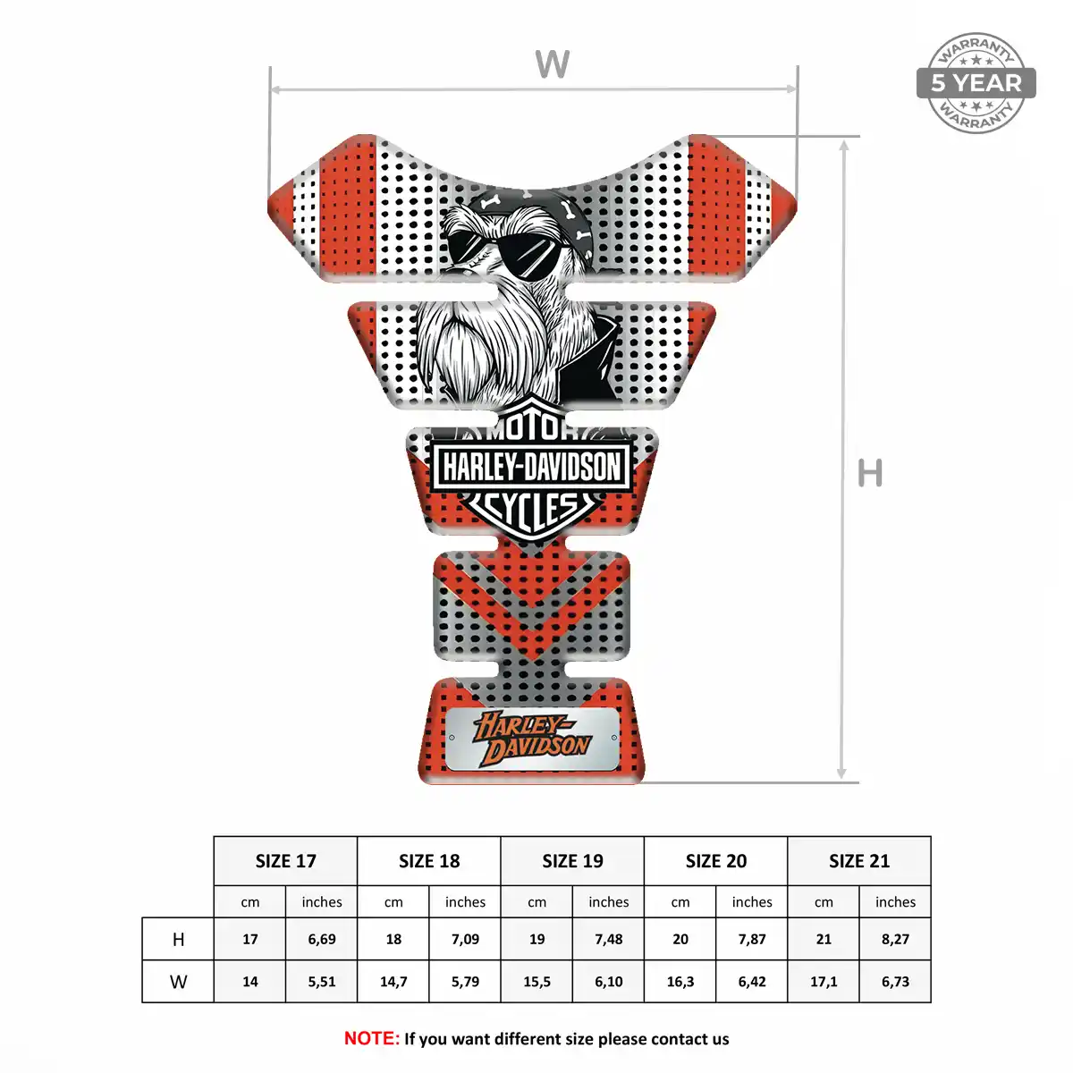 Harley Tank Protector Guard Motorcycle Signature Grade