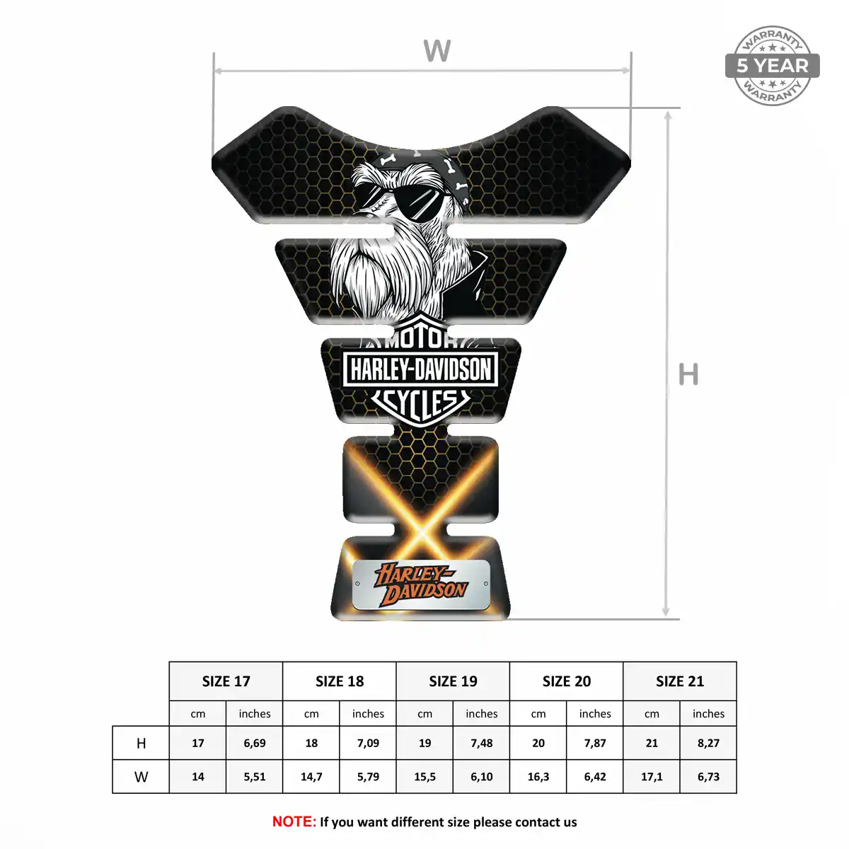Harley Tank Protector Motorcycle Elite Finish