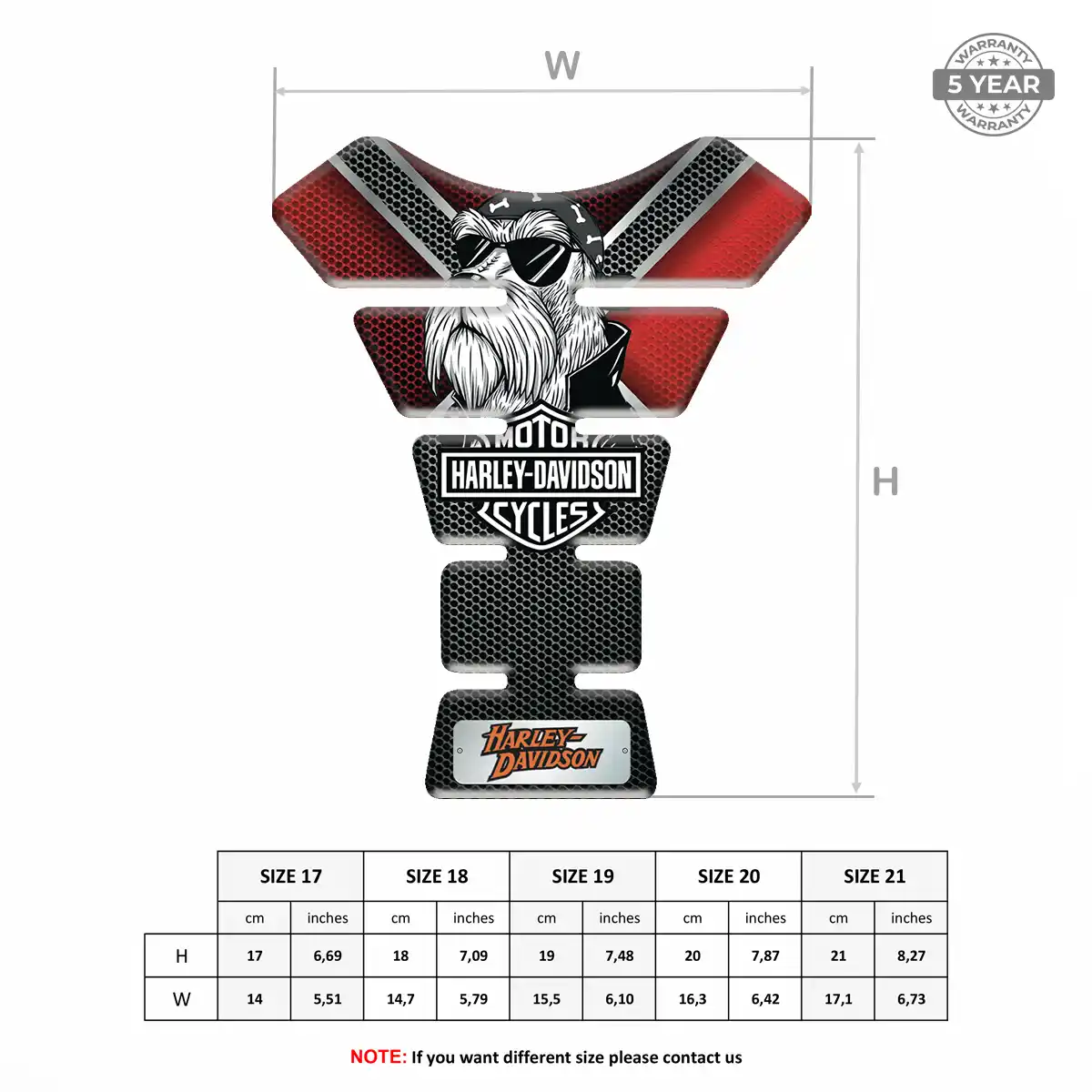 Harley Tank Protector Pad Elite Finish