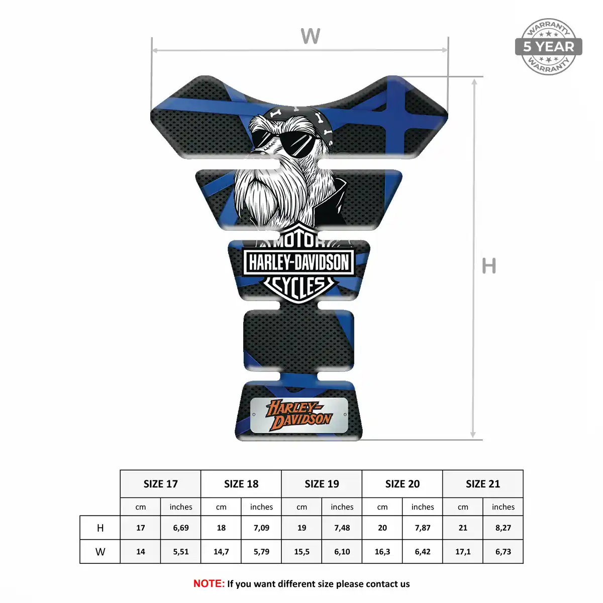 Harley Tank Protector Pad Motorbike Prime Quality