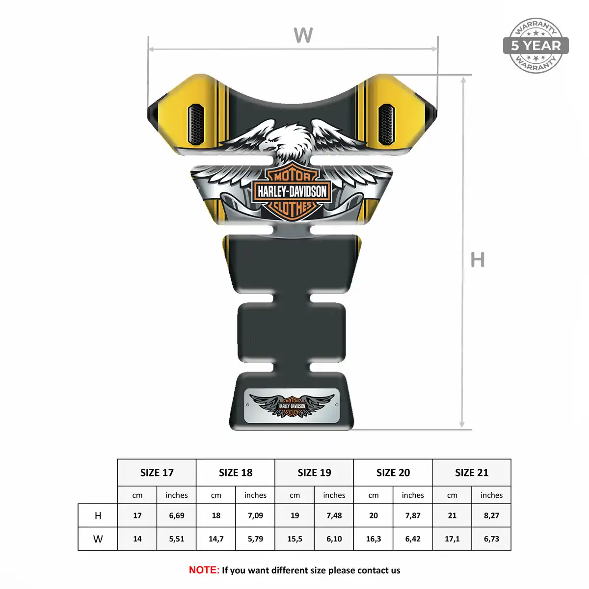 Harley Tank Protector Pad Motorbike Superior Craft