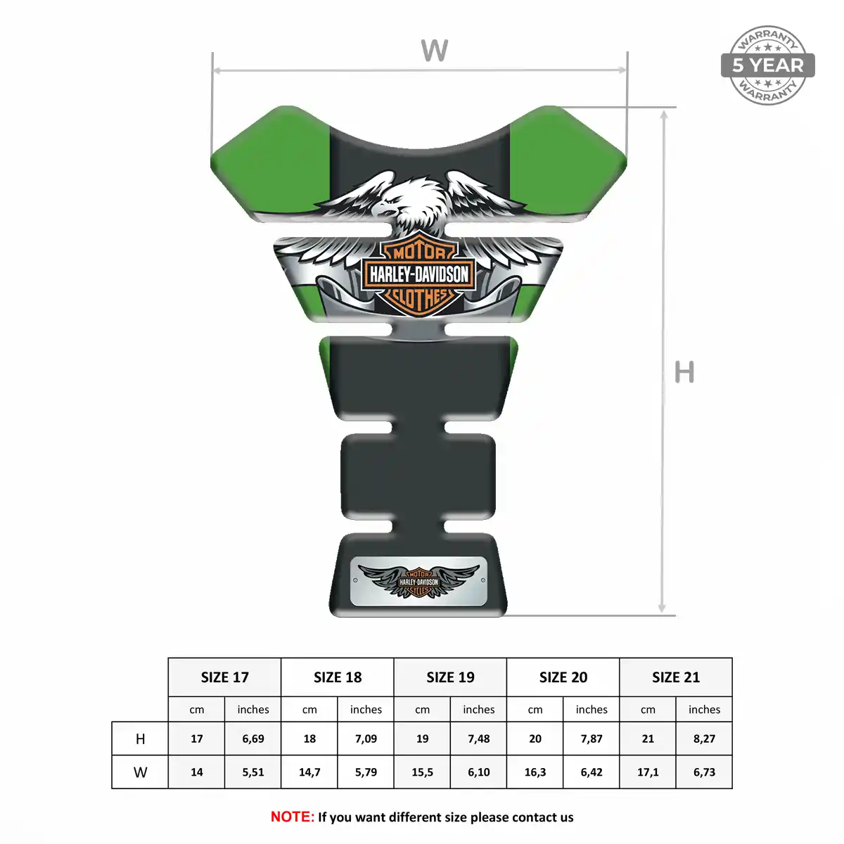 Harley Tank Protector Pad Motorcycle Elite Finish