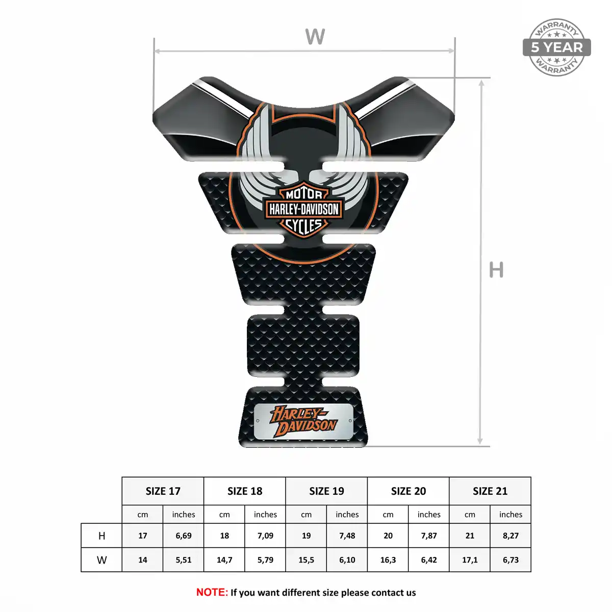 Harley Tank Protector Pad Motorcycle Refined Design